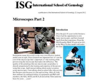 Microscopes, Part 2, Robert James, International School of Gemology